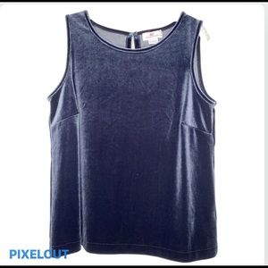 Vineyard Vines Velvet Sleeveless Blue Tank Top Size M